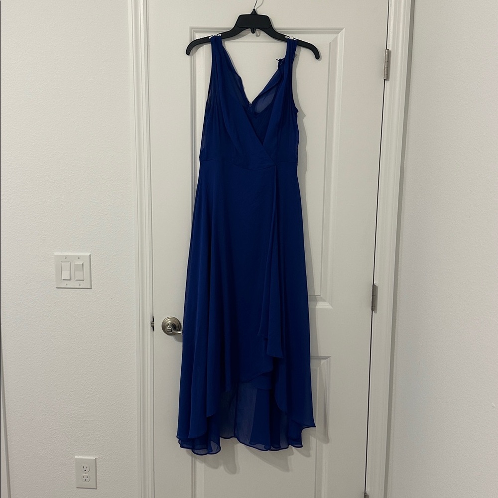 Calvin Klein Royal Blue Sheer Top - Picture 2 of 7